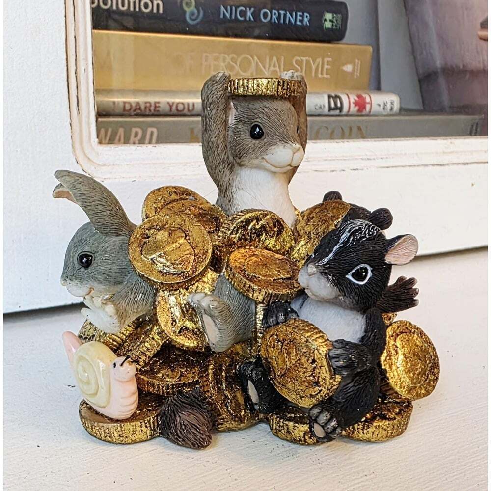 Vintage Charming Tails "Rich in Friendship" figurine by Fitz and Floyd